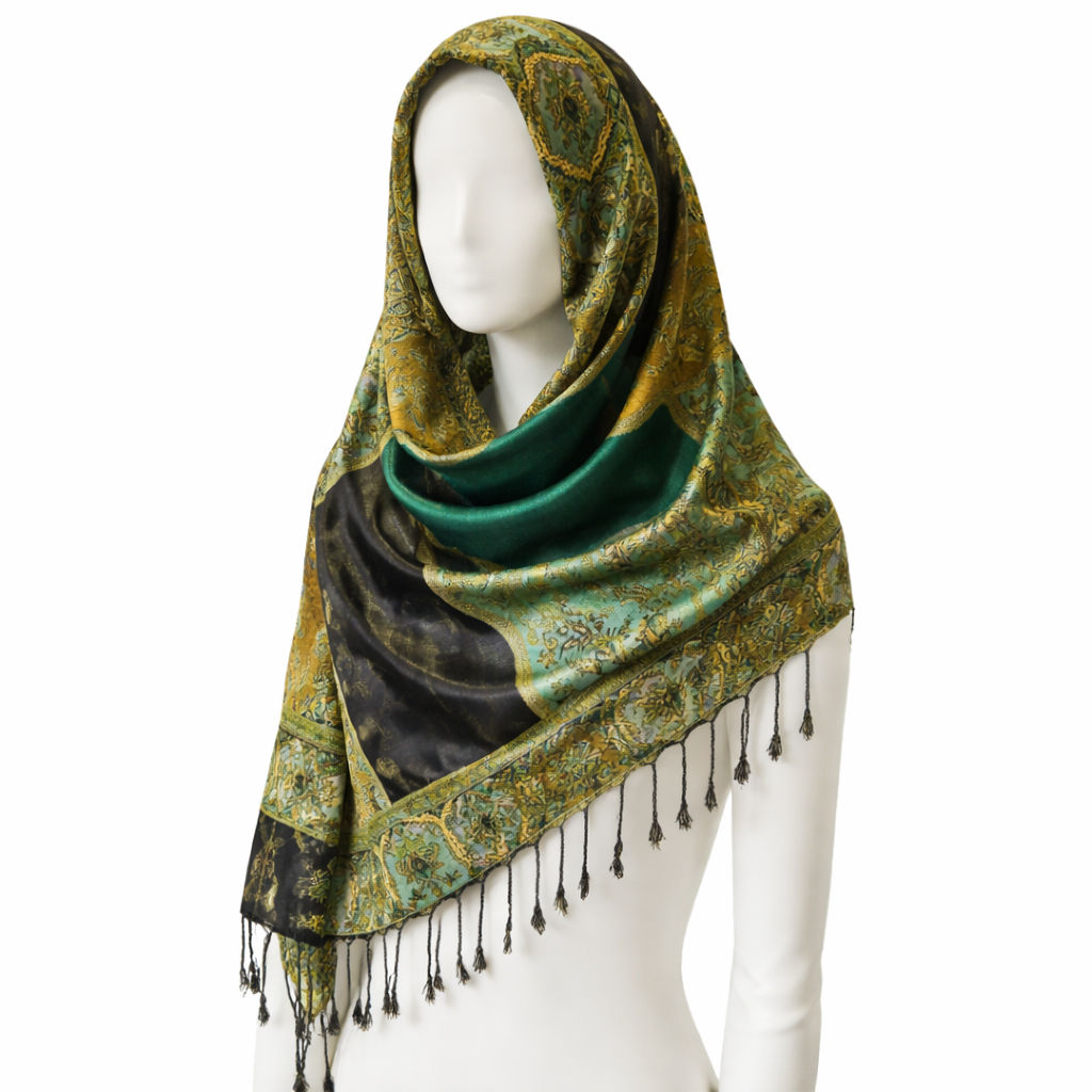 Mustard Green Viscose Neckscarf